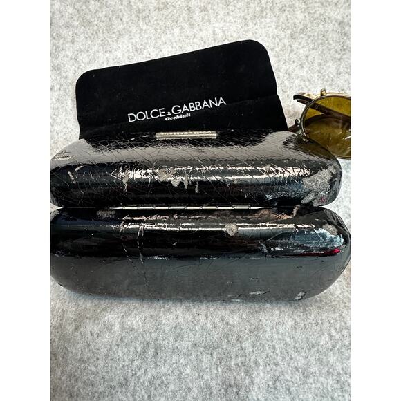 Dolce & Gabbana Elliott 48 Metal Eyeglasses with Sunglasses Clip-On Set & Case